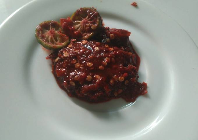 Sambal terasi ala RM Ampera