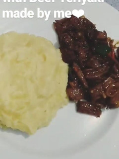 Foto resep Beef Teriyaki with Mashed Potato