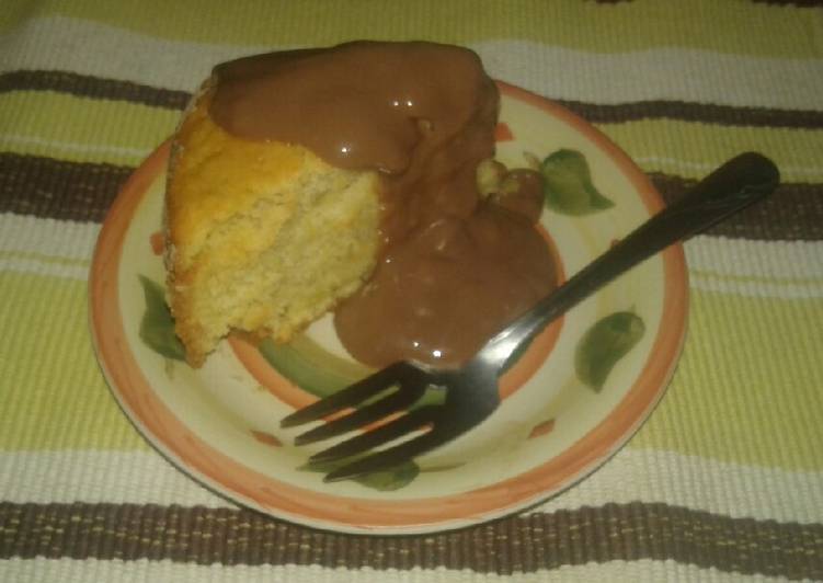 Recipe of Delicious Chocolate pudding with banana cake #chocolatebaking contest