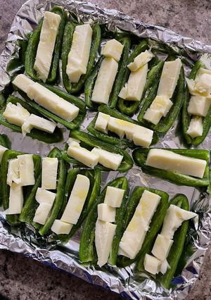 Una foto de Jalapeños rellenos QUE NO PICAN (apto para control de colesterol)