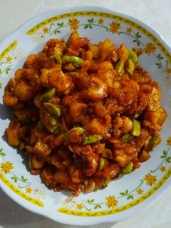 Foto resep Balado udang kentang petai