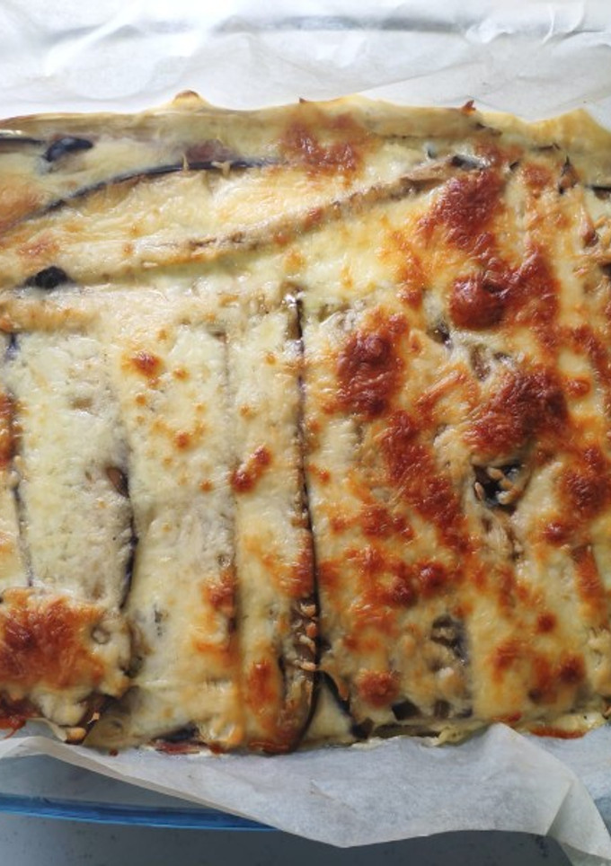 Una foto de Pastel de berenjena