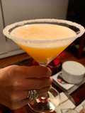Margarita granizado con mandarina y physalis