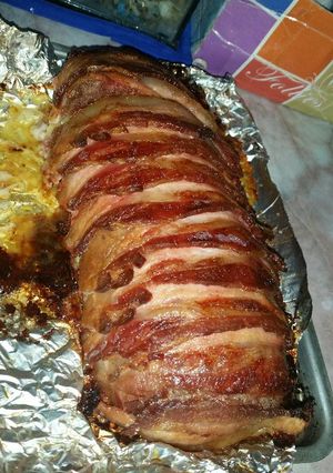 Una foto de Enrollado de carne con calabacín
