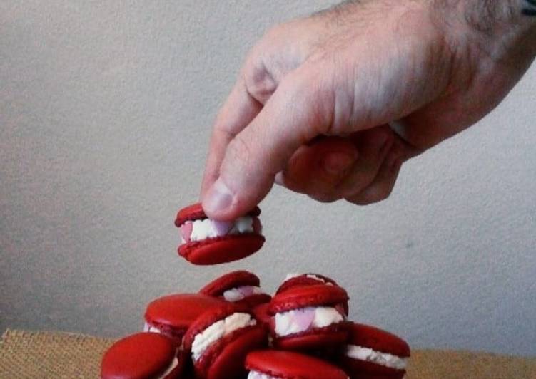 Macarons de anacardos y ganache de chocolate blanco