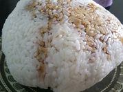 A picture of chicken rice ball