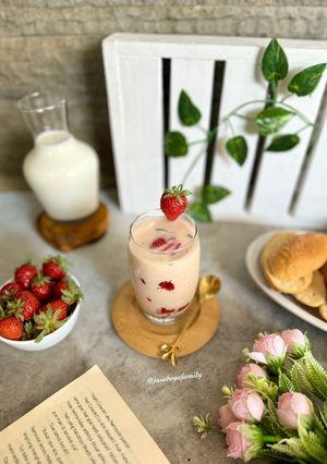 Foto resep Roasted Milk Tea Strawberry
