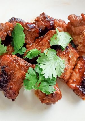 รูปของ กระดูกหมูซอสbbq