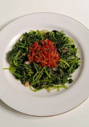 Foto resep Tumis Bayam Pedas