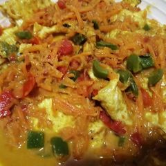 A picture of Fried egg curry.
