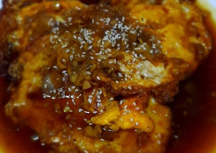 Mudah Cepat Memasak Telur ceplok saus kecap Enak Sederhana