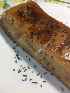 Una foto de Flan de galletas rellenas de chocolate