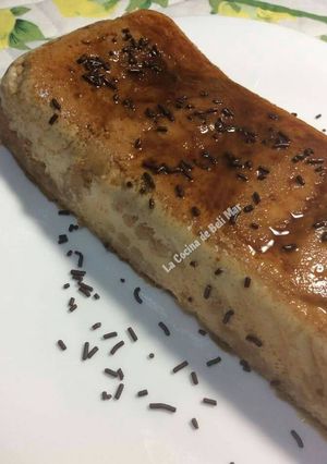 Una foto de Flan de galletas rellenas de chocolate