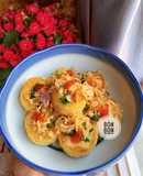 Đậu Hũ Trứng Chà Bông Mỡ Hành