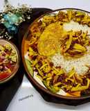 زرشک پلو با مرغ ریش ریش😋