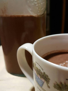 Una foto de Leche de avellanas con cacao