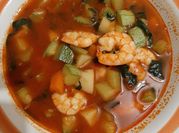 A picture of prawns and potato