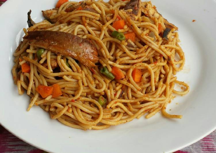 Jollof spaghetti