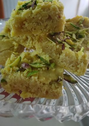 A picture of Shahi Mysore pak.