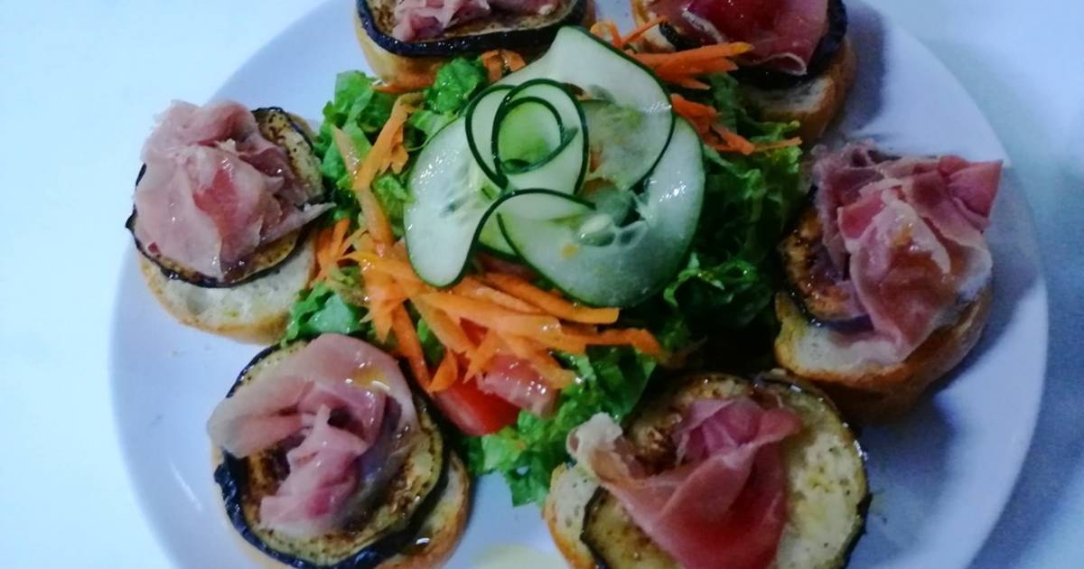 Bruschetta di prosciutto crudo Receta de Antonio Moran Cookpad