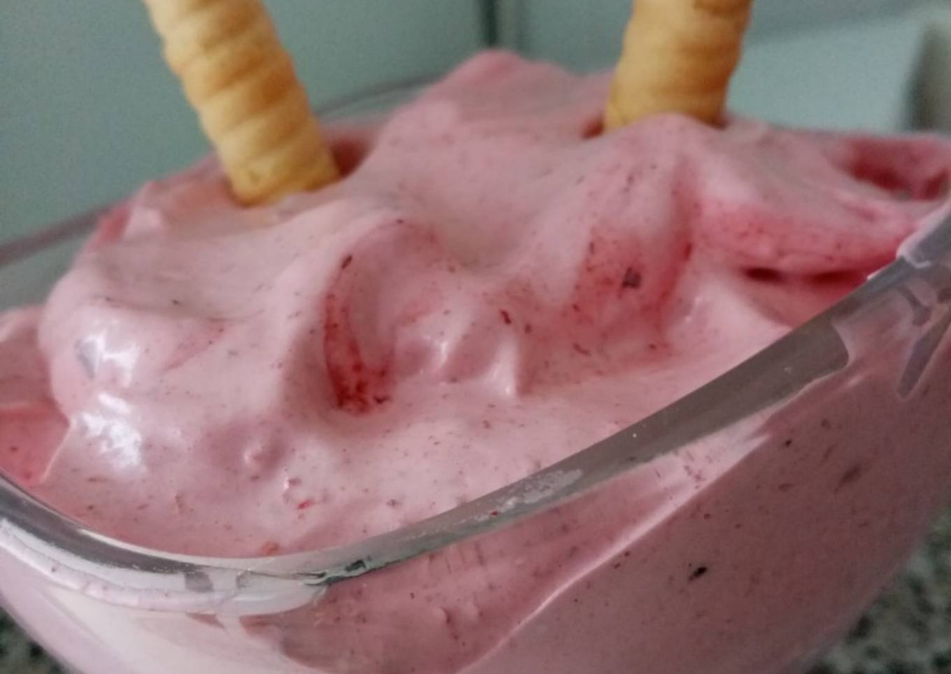 Espuma rápida de frutas congeladas