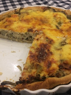 Una foto de Quiche de alcachofas y champiñones 🍄