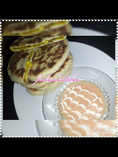 A picture of Stuffed pita bread.