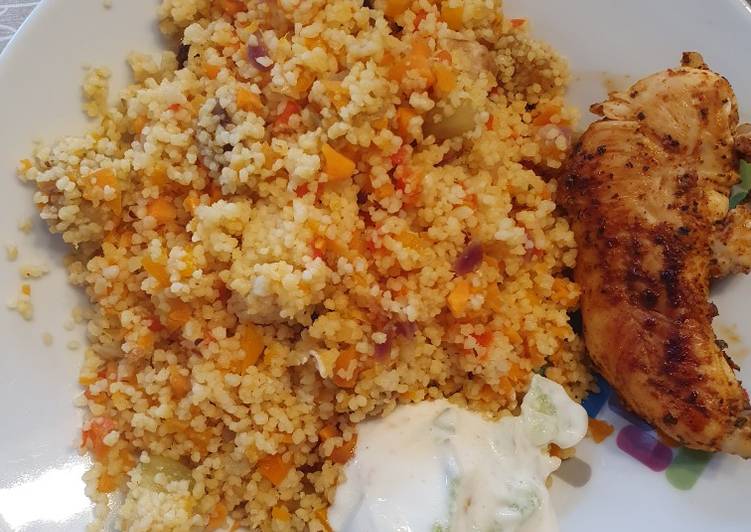 Recipe of Ultimate Easy couscous with refreshing cucumber salat