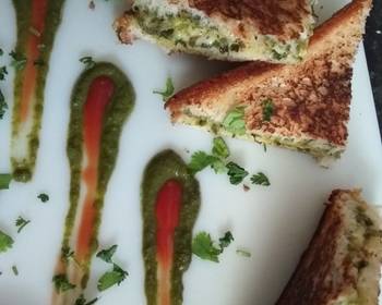 The New Way Prepare Recipe Cheesy Spinach Sabzi Tava Sandwiches Delicious Nutritious