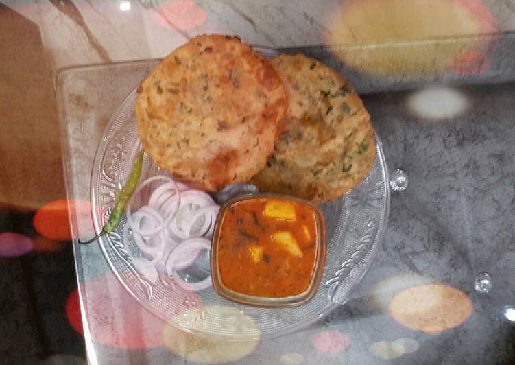 Recipe of Ultimate Meethi poori aloo ki sabzi