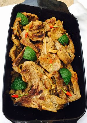 A picture of Pan grilled chuck steak.