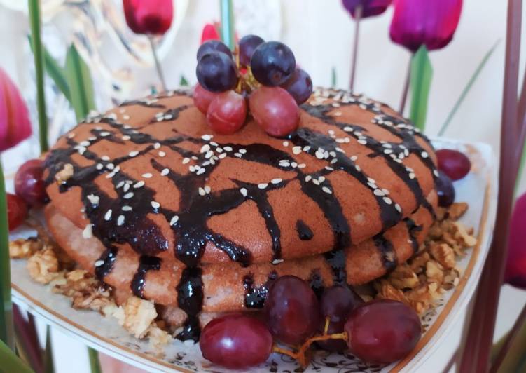 پنکیک کاکائویی با سس شکلاتی دستورپخت توسط Farvashi کوکپد