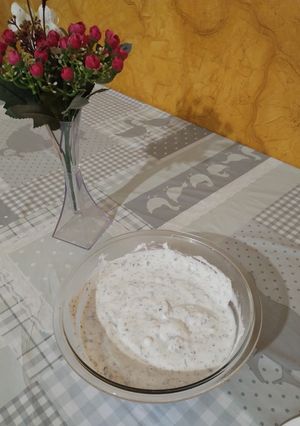 Foto de Iogurte grego com flocos naturalmente saboroso