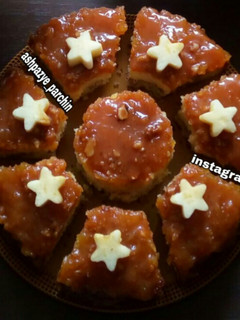 عکسی از دستور کیک سیب کاراملی بدون فر 🌸