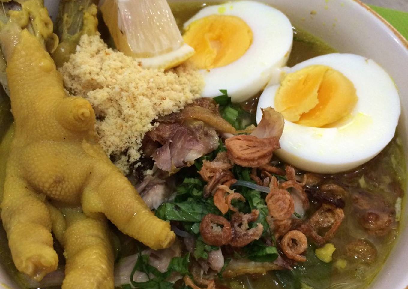 Soto ceker ayam koya