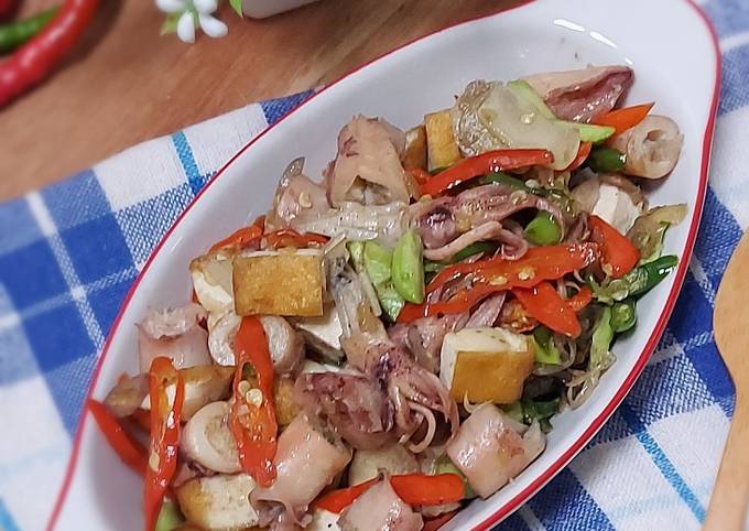 Resep Tumis Cumi Asin Tahu Oleh Bunda Atby Cookpad