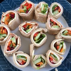 A picture of Bread pinwheel Sandwich/Bread Sushi.