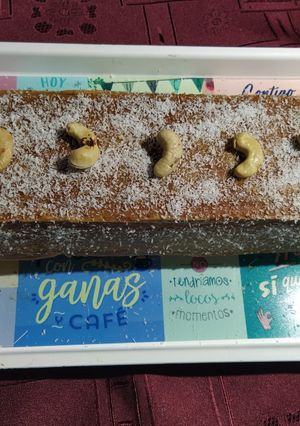 Una foto de Budín de naranjas nevado