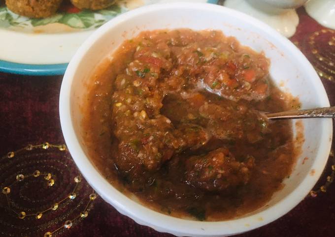 Arabic Tomato Chutney Recipe By Erum Ahmed Cookpad
