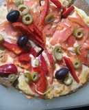 Pizza nutritiva vegeteriana