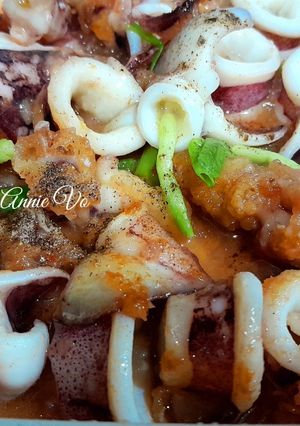 Hình của món Mực xào nước mắm.