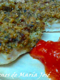 Una foto de Merluza con champiñones