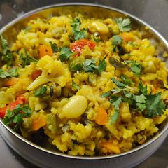 A picture of Mix Vegetable Khichdi.