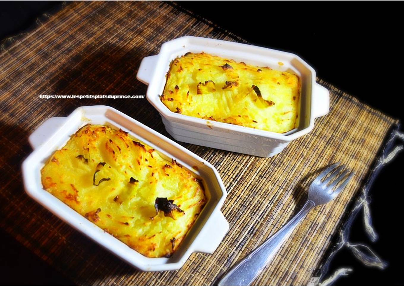 Parmentier aux deux saumons