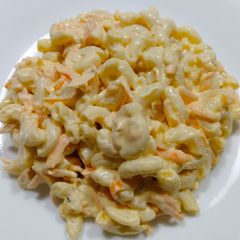 A picture of Hawaiian mac salad.
