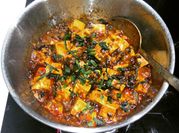 A picture of black beans corn