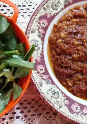 عکسی از دستور خاویار (گوجه🍅 و بادمجان🍆کبابی) (تماته بائمجون)