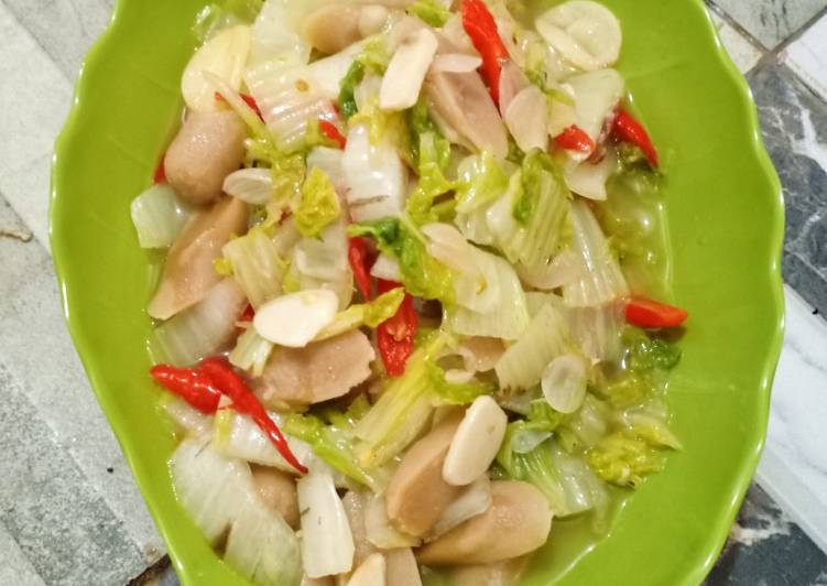 Resep Tumis Sawi Putih Sosis yang Bikin Ngiler