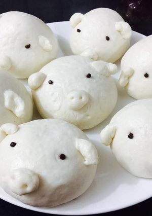 Hình của món Bánh bao hình con thú.