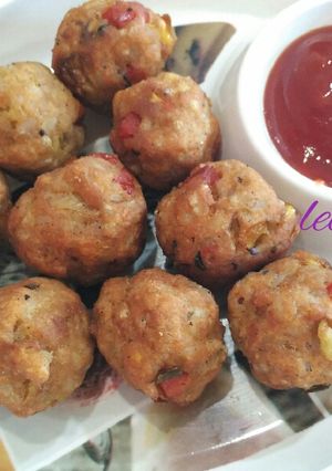 A picture of Left over Veg Biryani Balls.